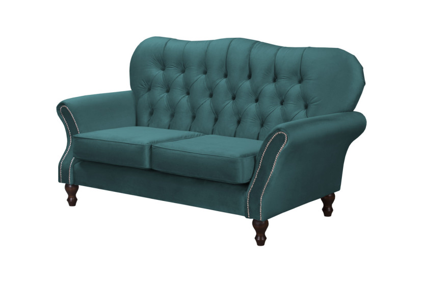 Ropez Chesterfield Jersey sofa 2os. pikowana welur zielony