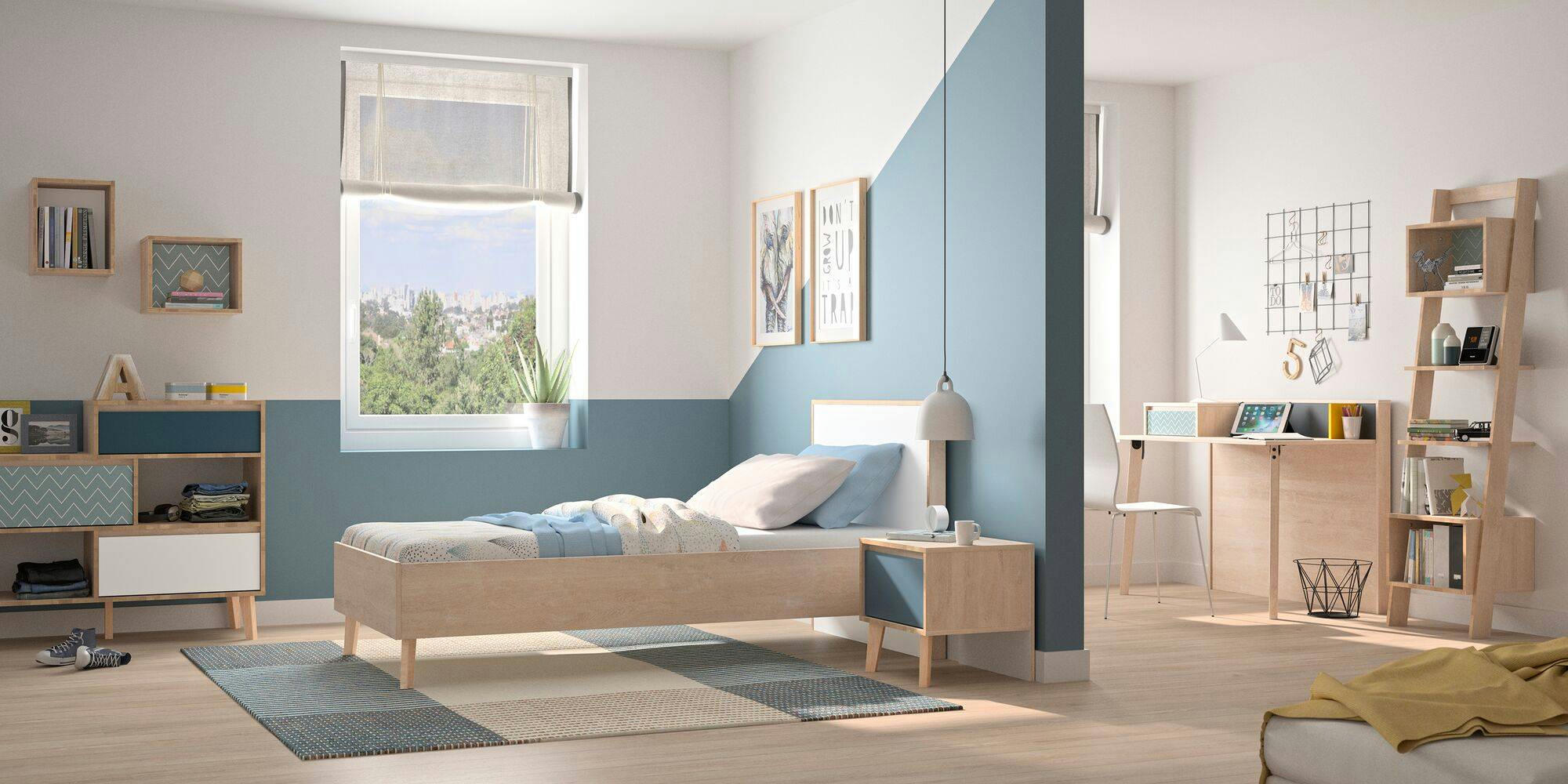 GALAXY - Bureau d'enfant effet bois