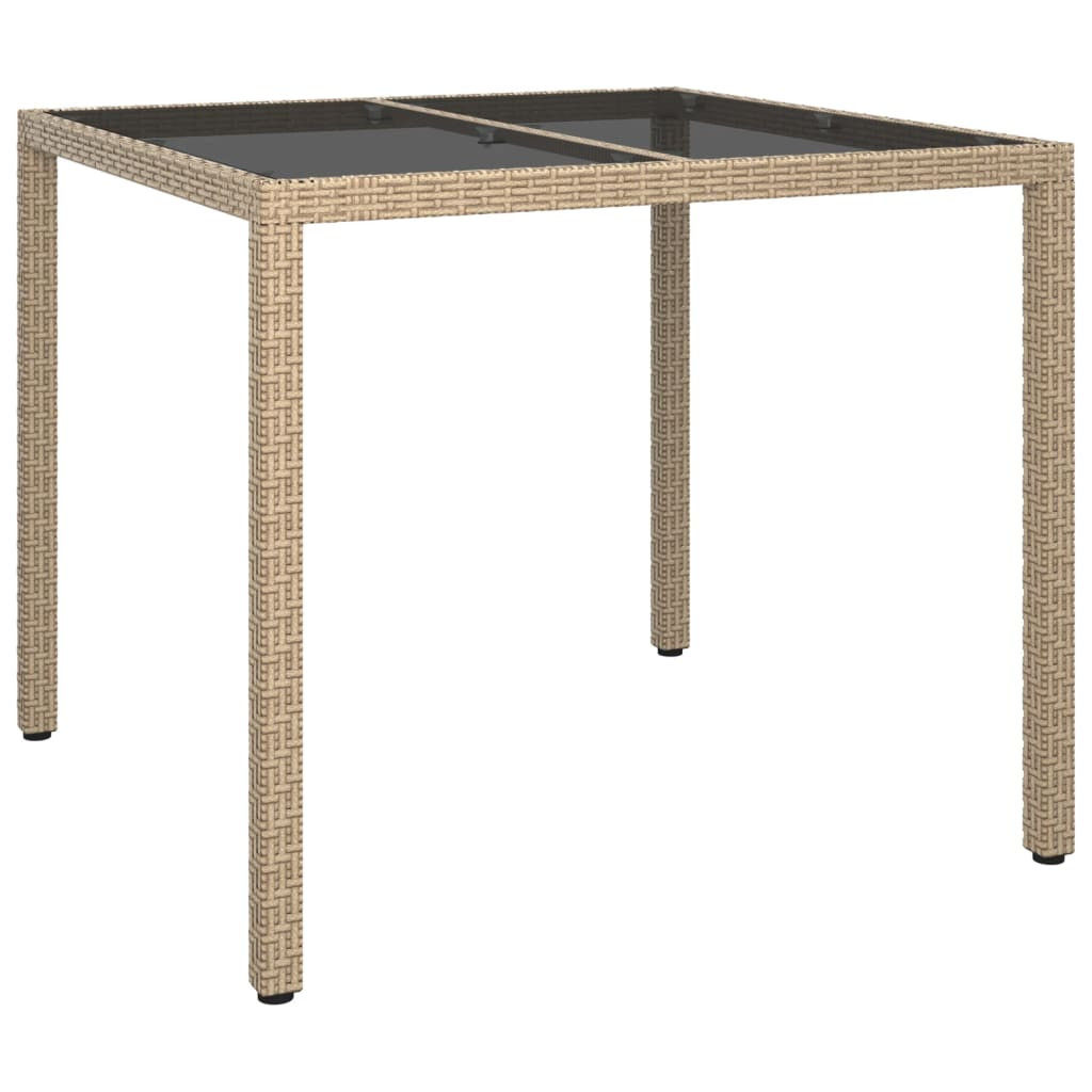 Stół ogrodowy Beż 90 x 90 x 75 cm Technorattan vidaXL