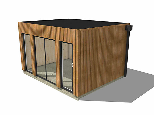 Dépendance jardin sans permis en bois 4,4 x 3,5 x 2,7 m