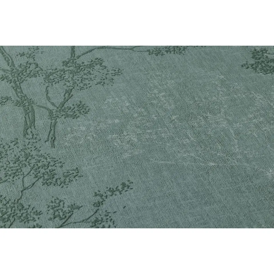 Livingwalls behang bloesemtak groen - 53 cm x 10.05 m