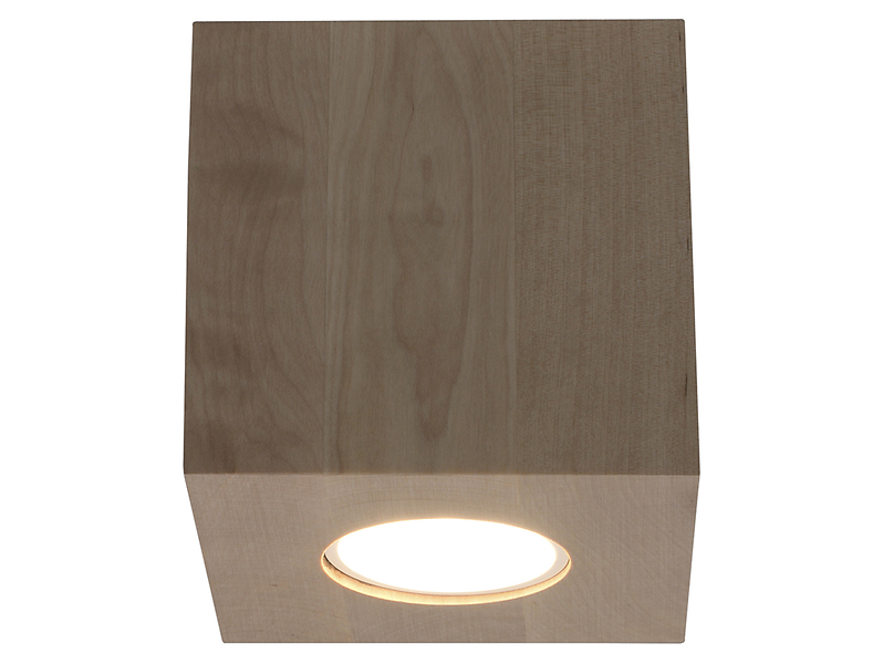 Plafon Quad drewniany 10 cm brązowy