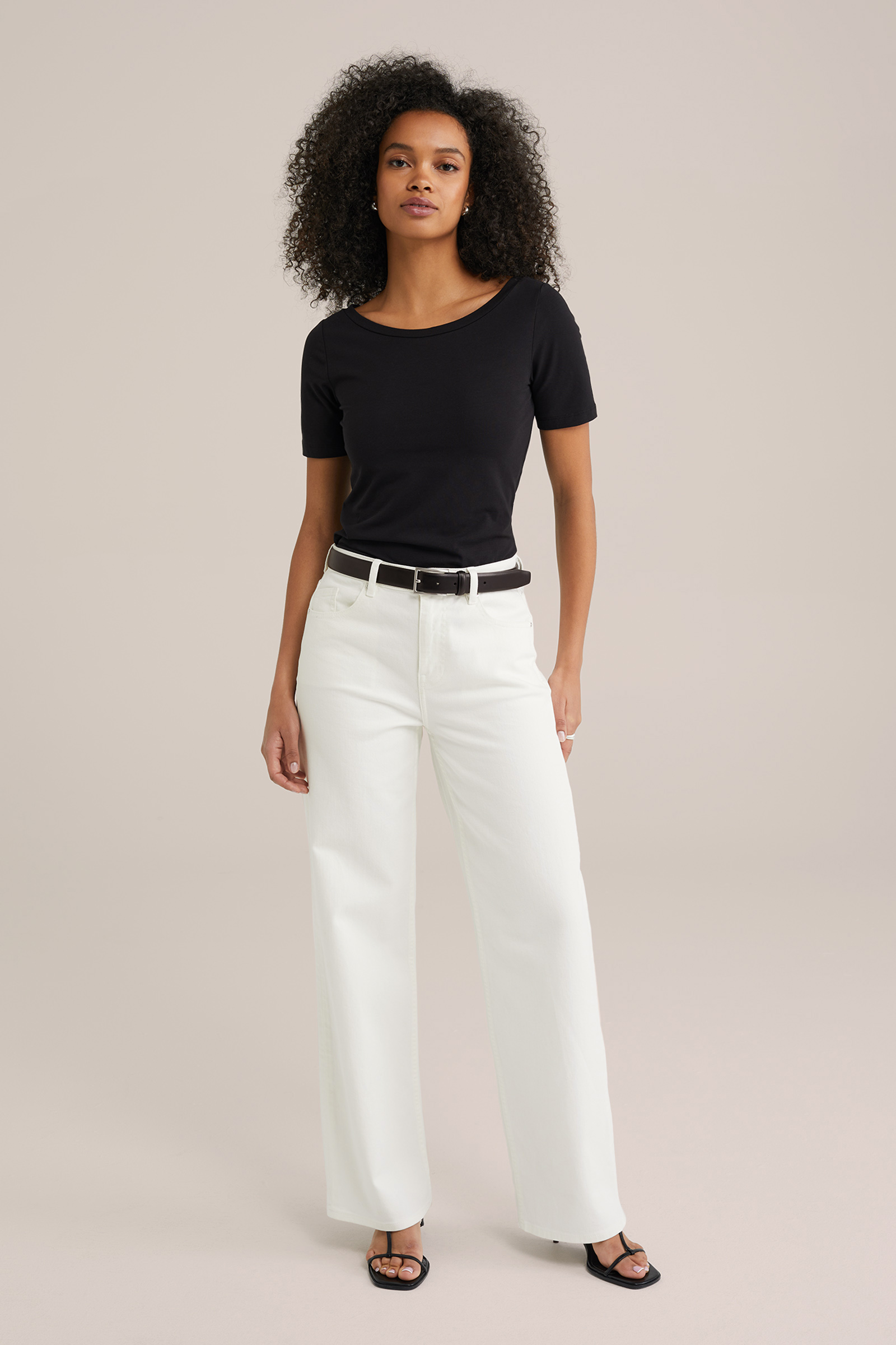 Dames T-shirt met boothals