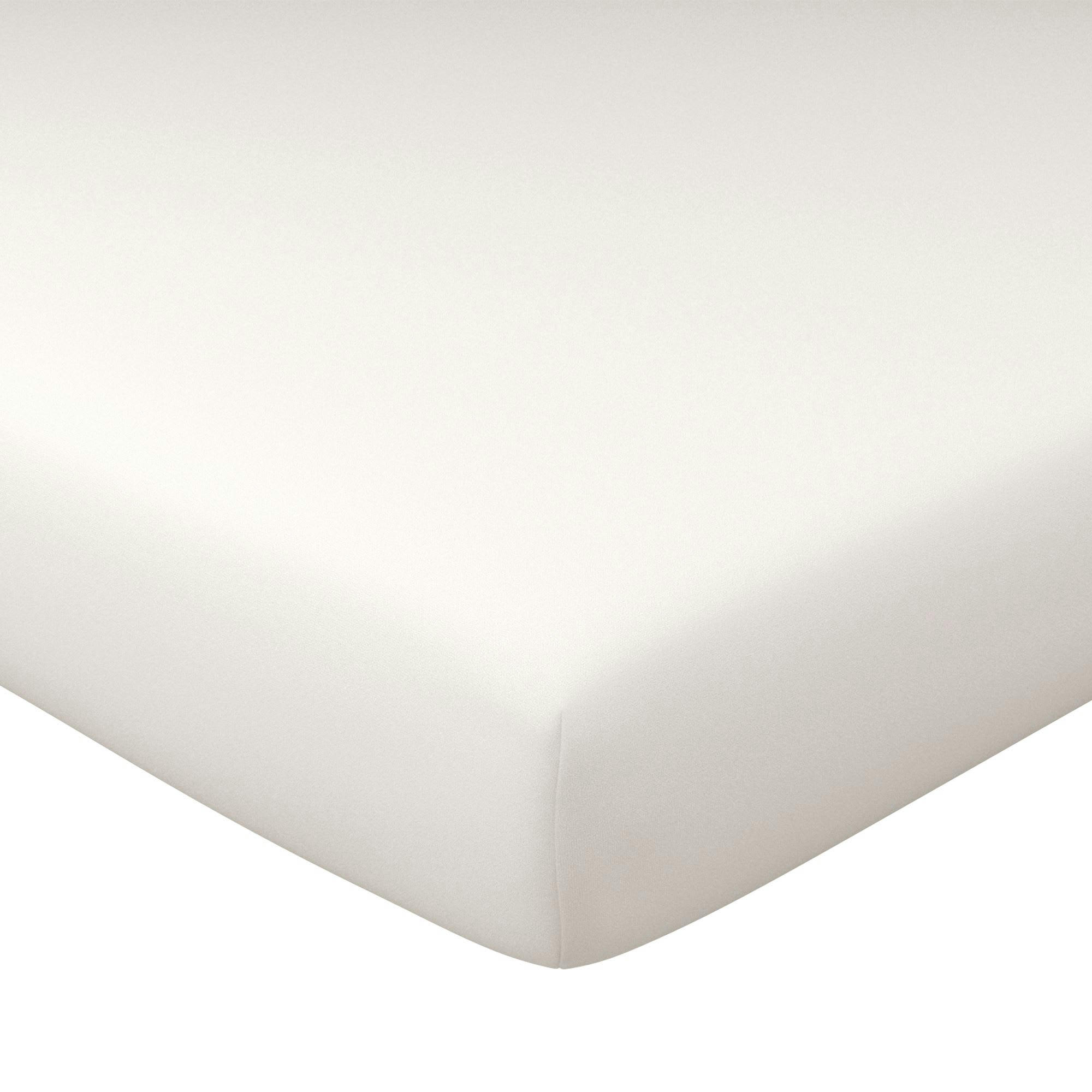PERCALE - Drap-housse grand bonnet 180x200x32 blanc en coton