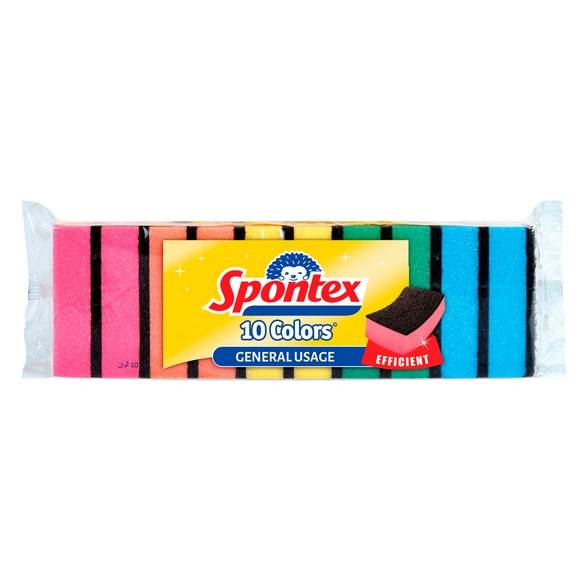 Scheuerschwamm, 10er Packung, bunt