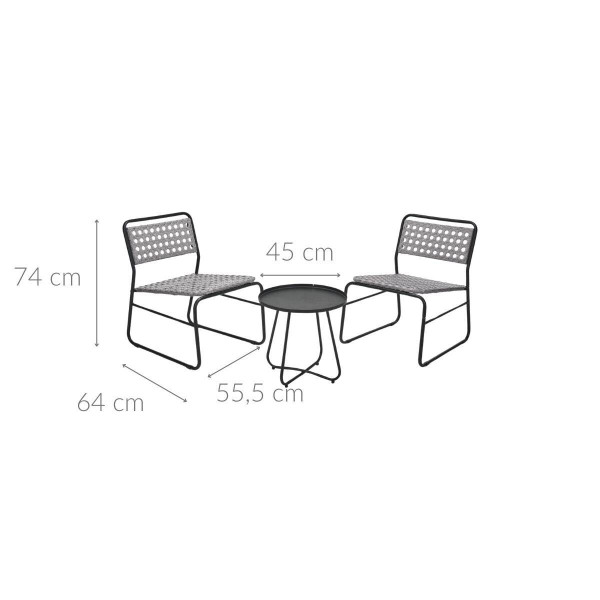 Zestaw metalowych mebli ogrodowych, RATTAN