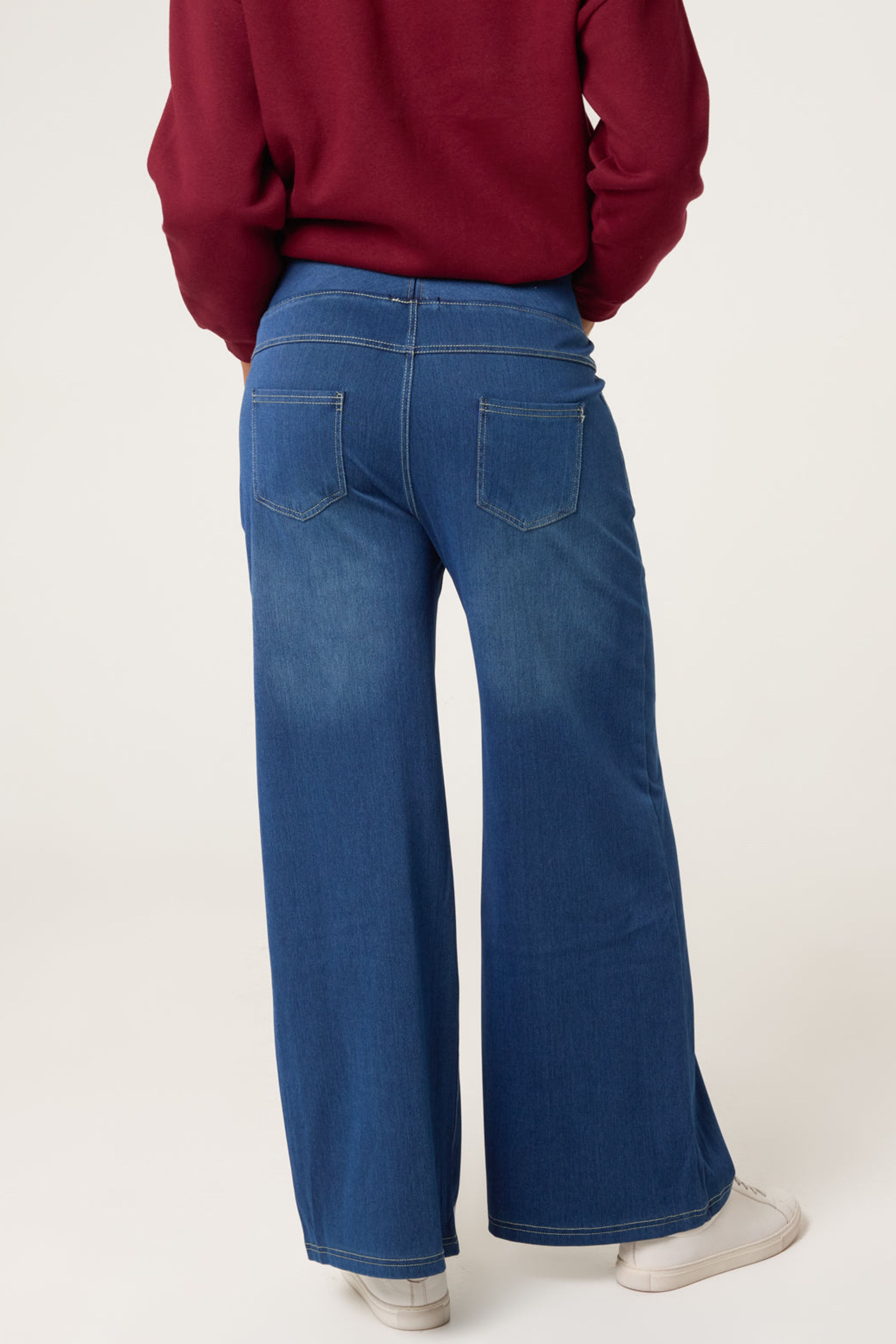 Blue Vanilla Blue Elasticated Washed Jeans