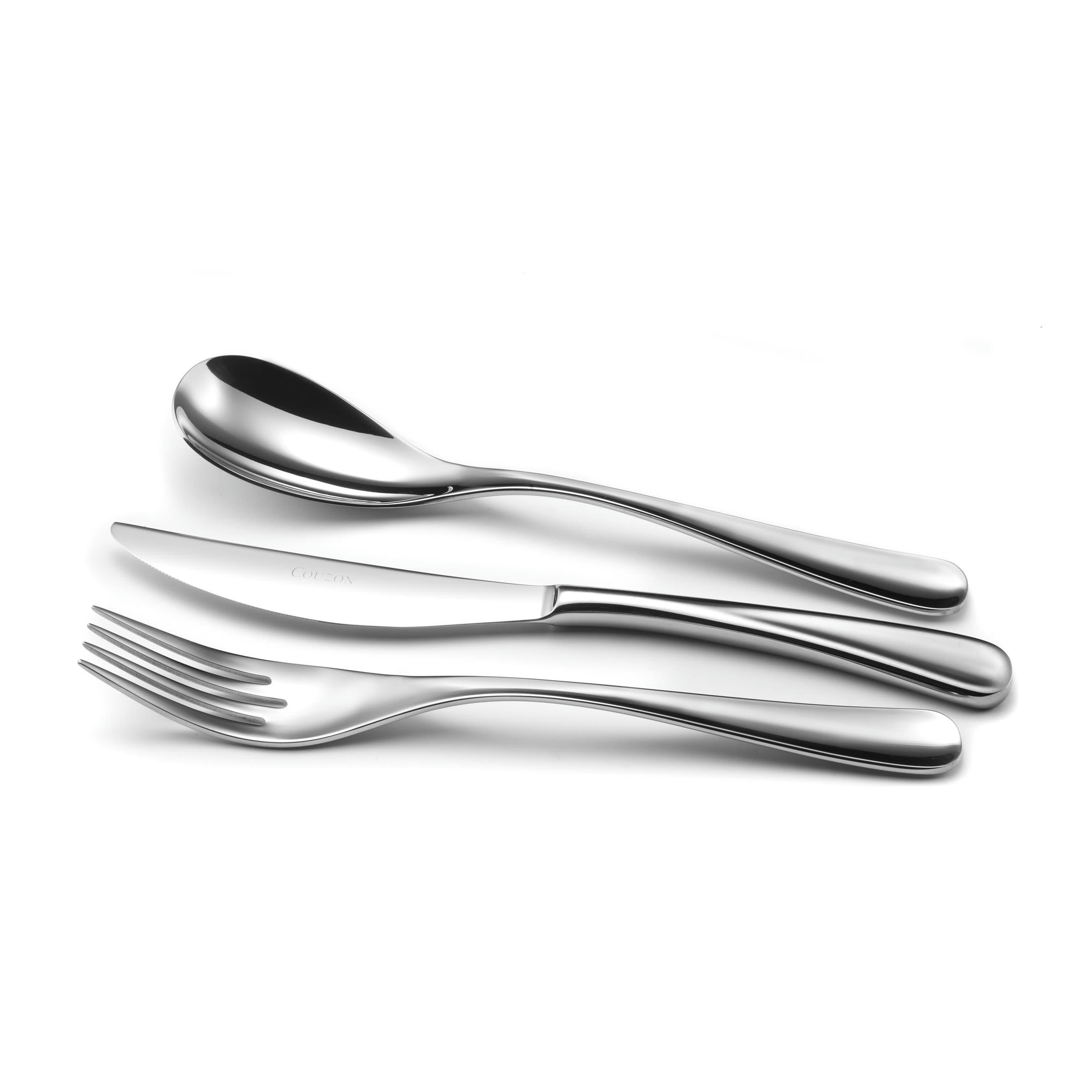 EOLE - Couverts entrée, fromage, dessert pour 6 personne en Acier Inoxydable