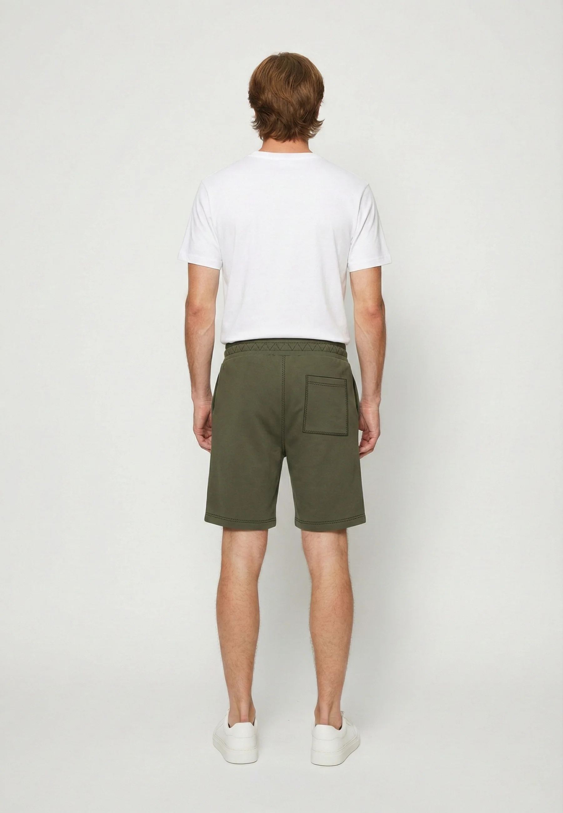 Short regular khaki molleton coton polyester KYLIO