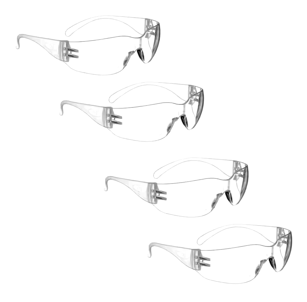 3M™ Safety Eyewear Anti-Scratch Clear Lens Safety Glasses Value Pack, 4-pk