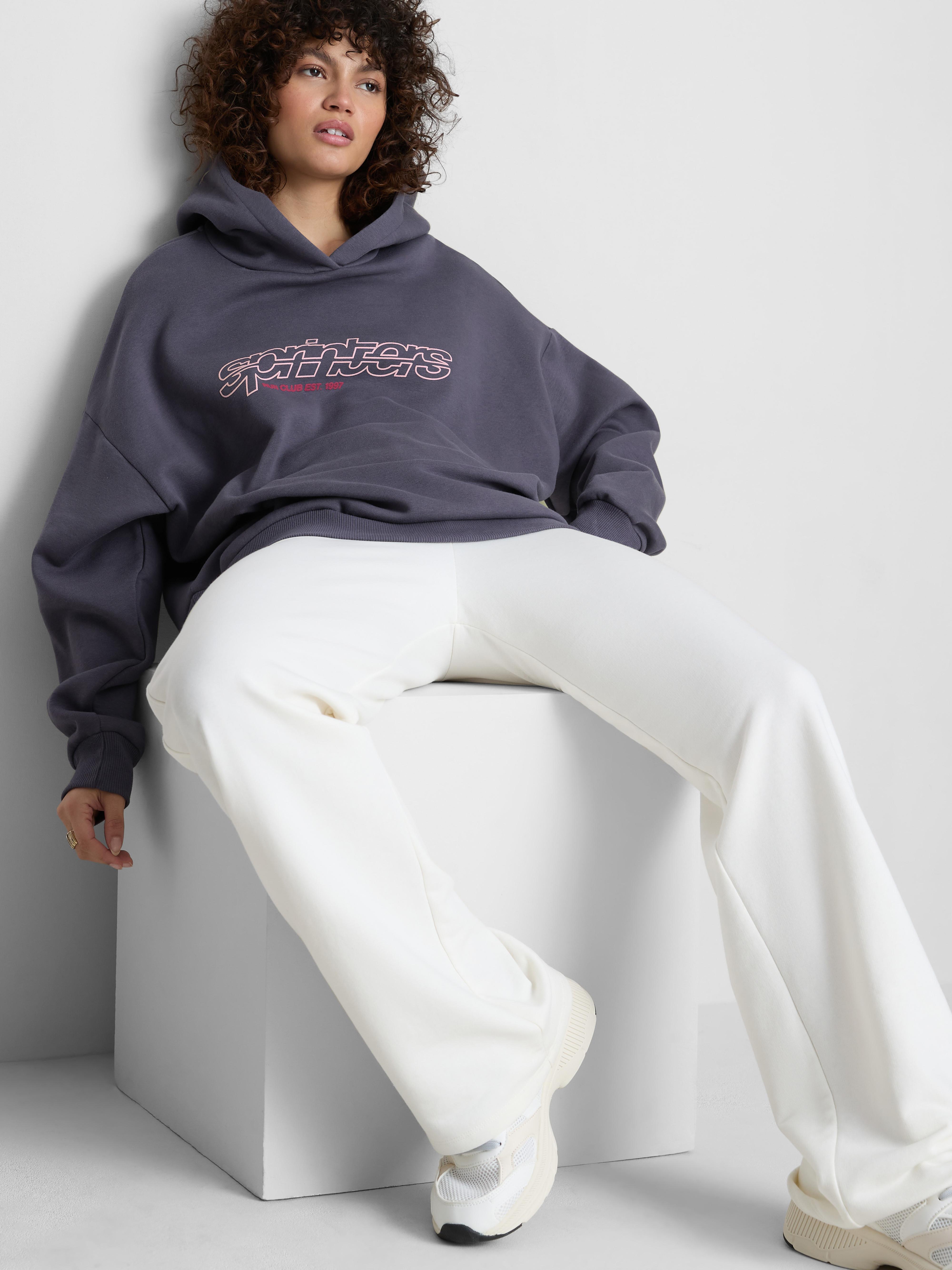 Oversized Slogan Hoodie