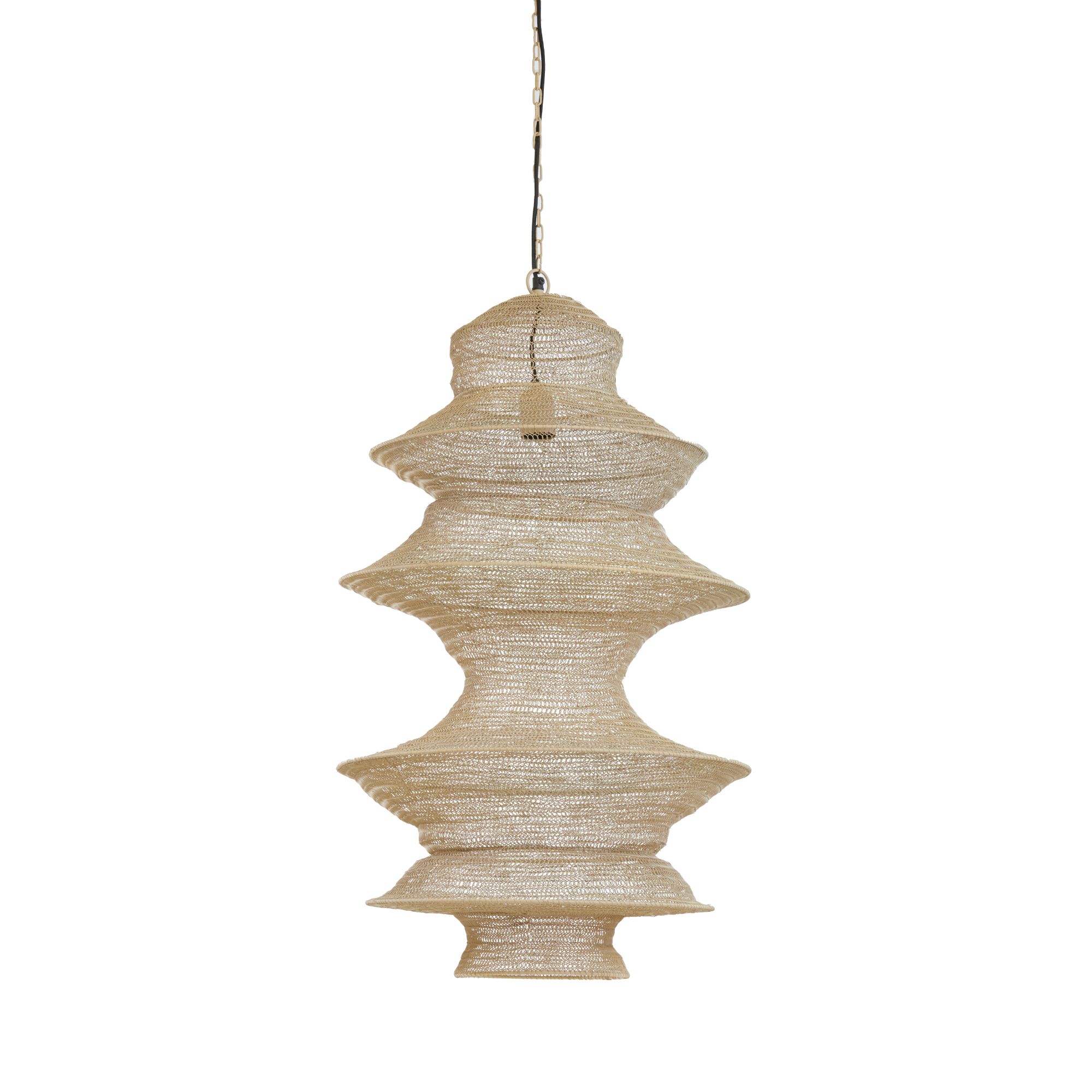 Light & Living hanglamp Nakisha - bruin - Ø48cm