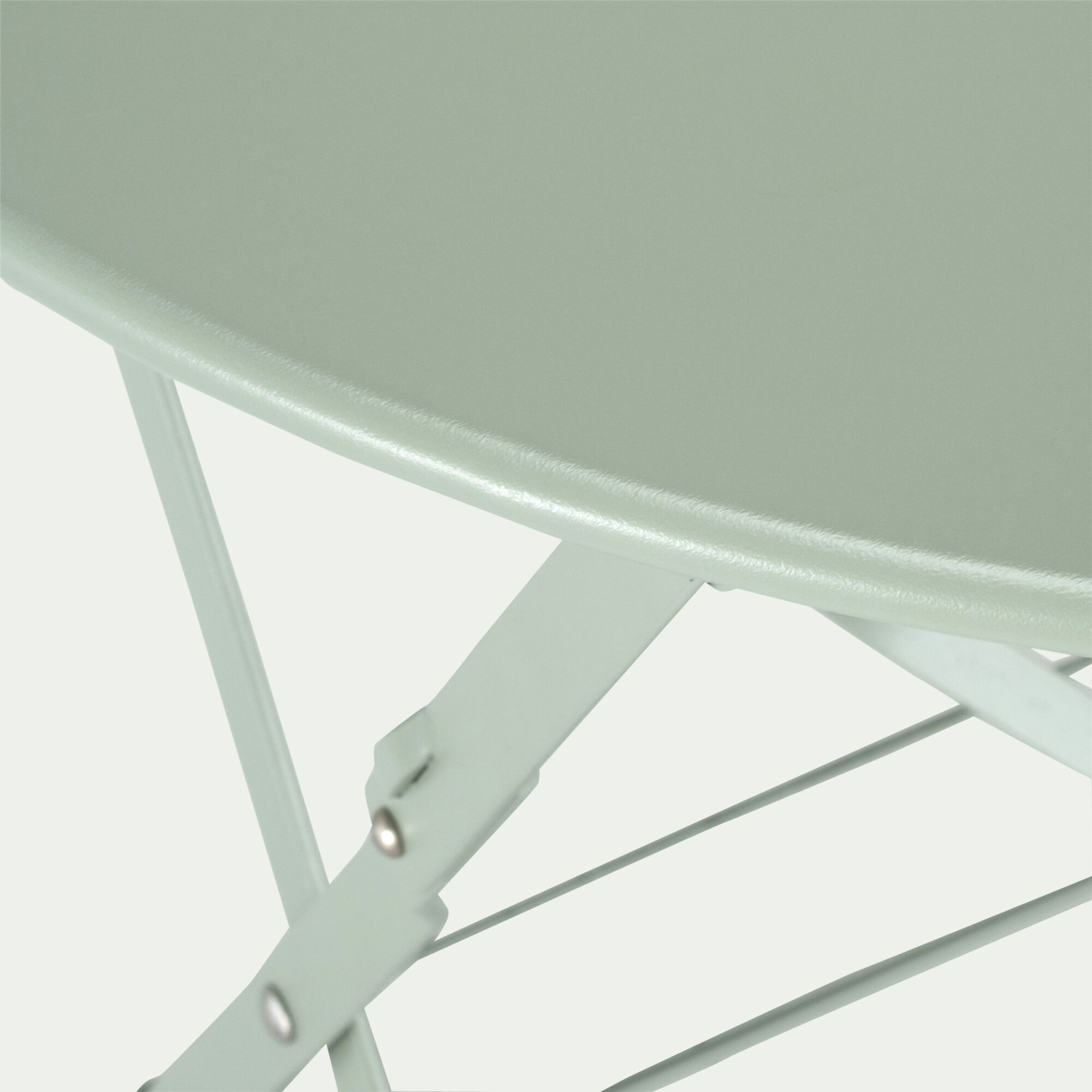 CERVIONE - Table de jardin pliante en acier - vert olivier (2 places)