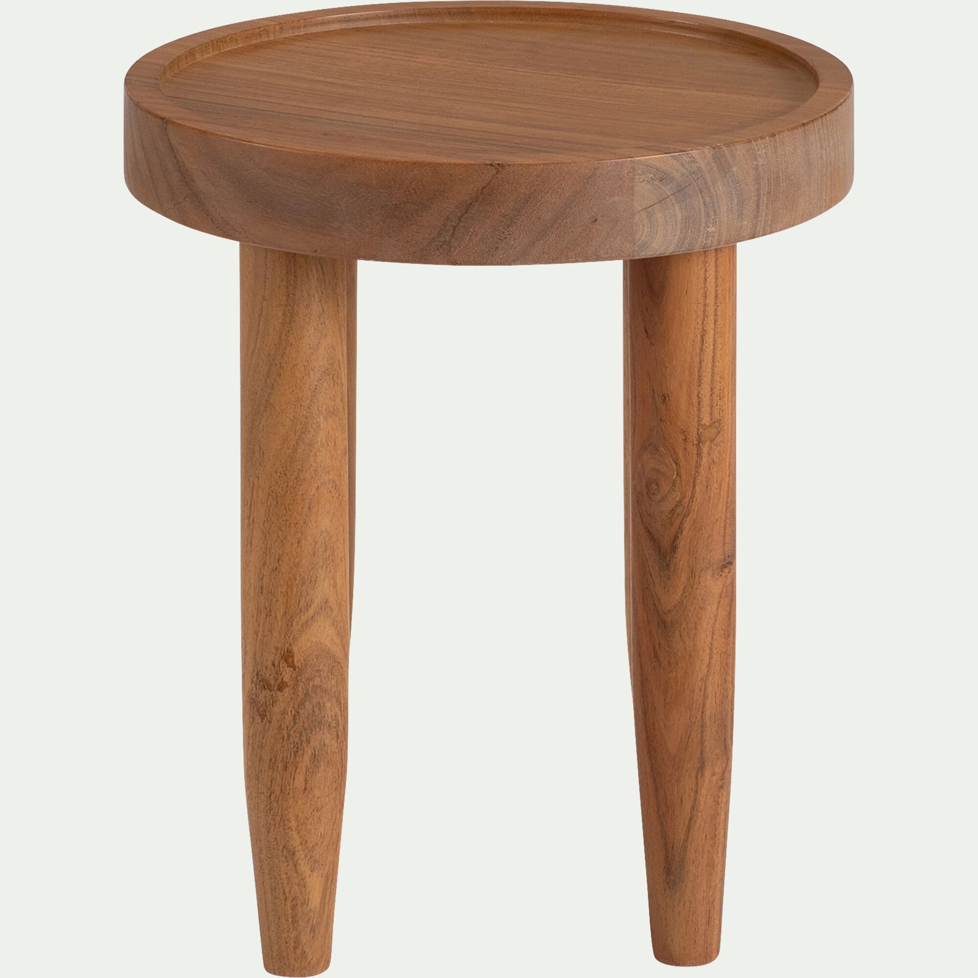 AVEIRO PM - Bout de canapé en bois d'acacia D35xH40cm - bois foncé