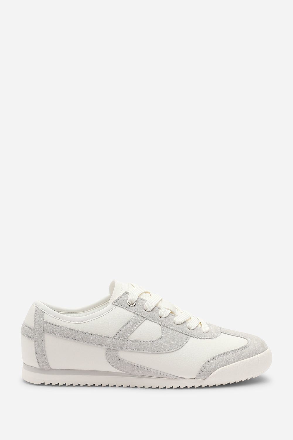 Where's That From Caia' Court Lace up Trainer with Stripe detail