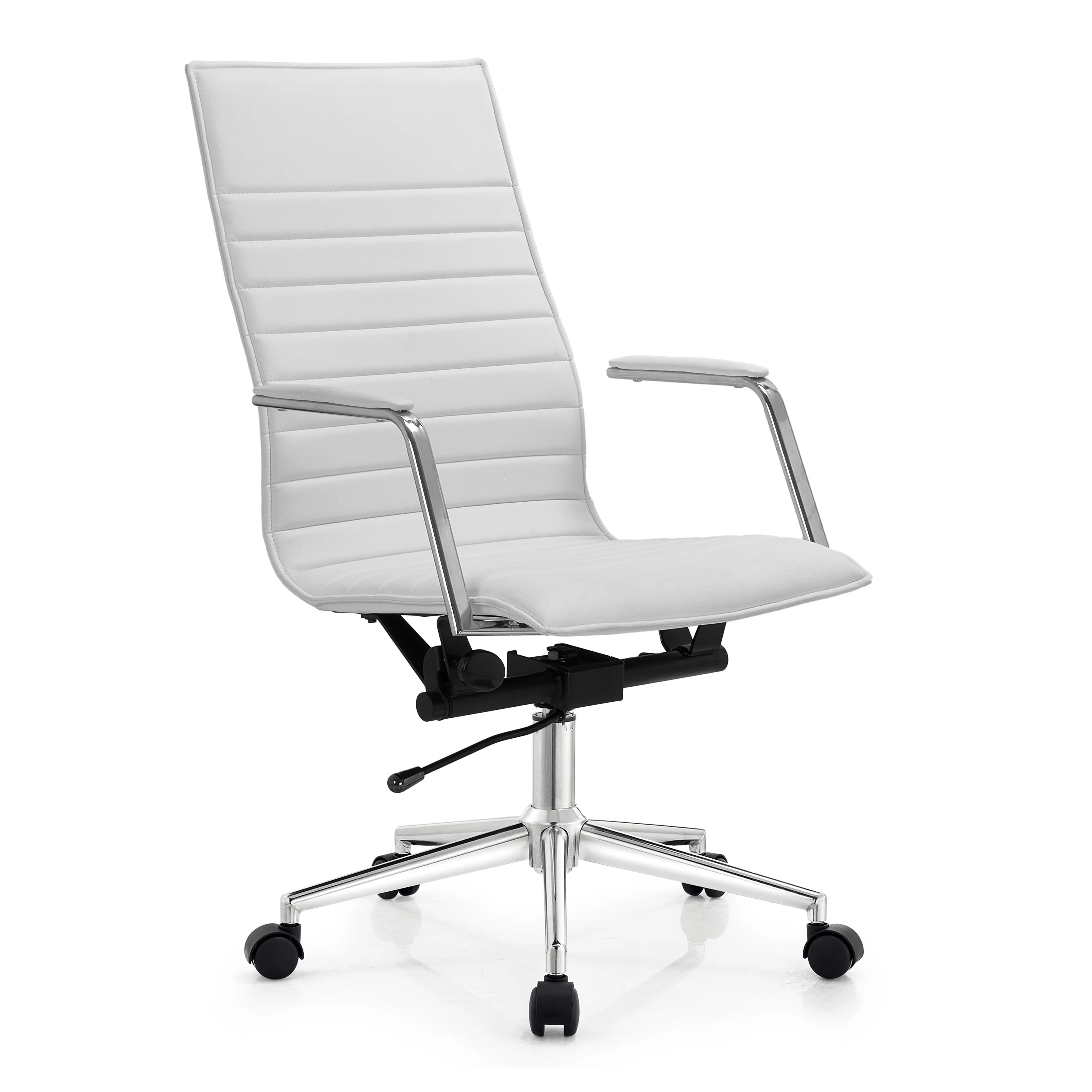 High Back Office Desk Chair | PU Leather | Adjustable Height, Tilt Lock | Computer Armchair for Executive, Conference, Meetings