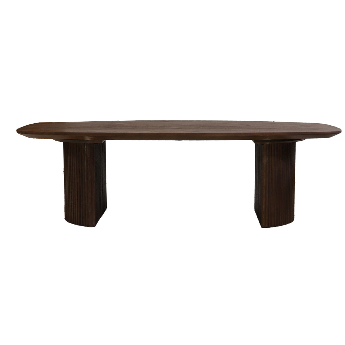Giga Meubel Salontafel Feline - Deens Ovaal Donkerbruin - 100cm