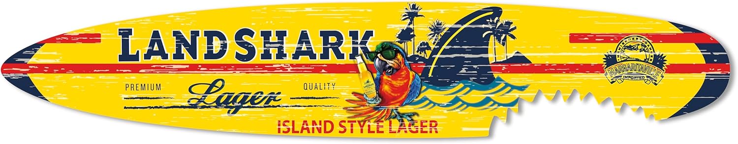 Nuekreations Surfboard Wall Decor – Island Style Tropical Beach Bar Sign – Decorative Surfboard Wall Art – 47 or 71