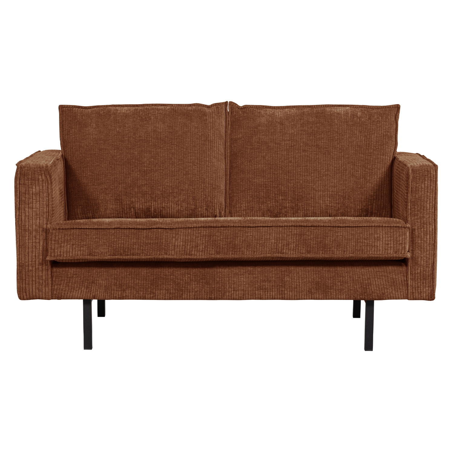 WOOOD 2-zits bank Rodeo - Ribstof - Roestbruin - 85x150x86