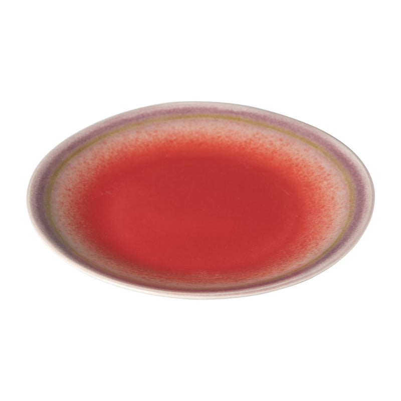 Gebaksbordje Roots - rood/paars - &Oslash;18x2.2 cm