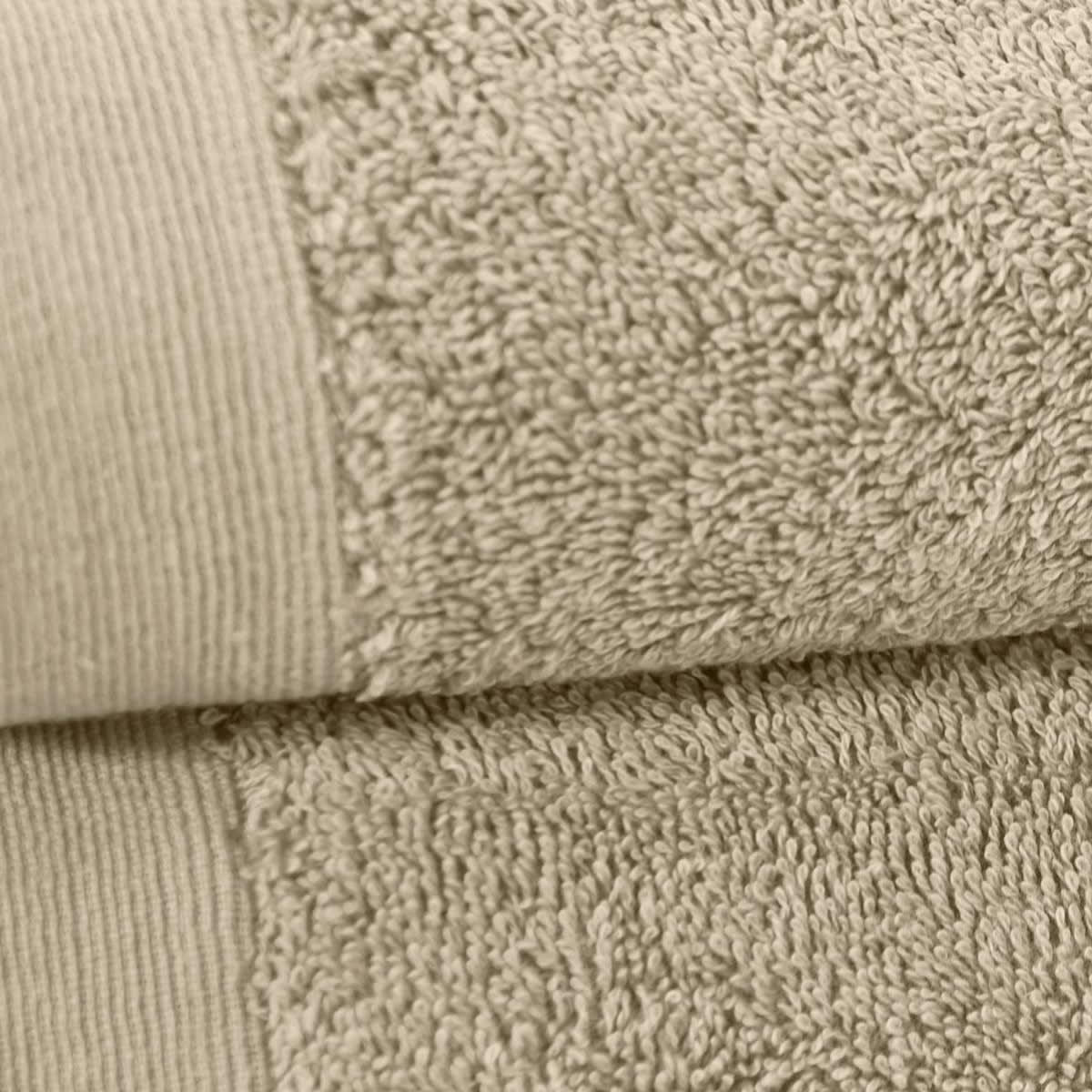 STUDIO - Lot de 2 serviettes de toilette 500 gr/m²  sable 50x90 cm