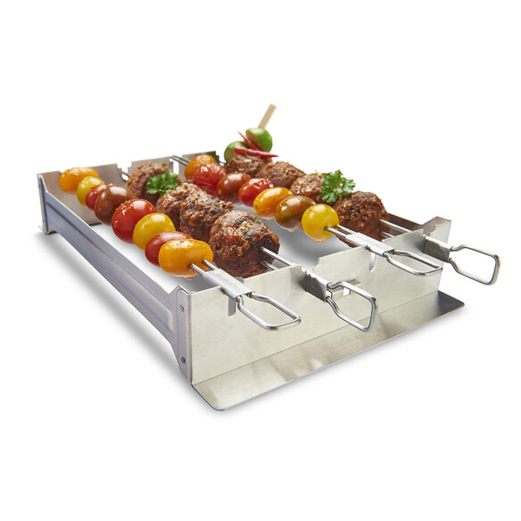 4 Brochettes   Support Brochettes Inox - Broil King
