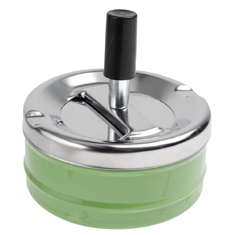 Cendrier poussoir rotatif