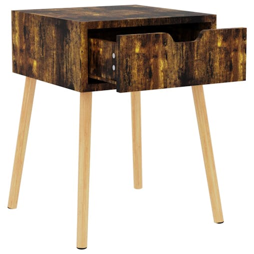 NNEVL Bedside Cabinets 2 pcs Smoked Oak 40x40x56 cm Chipboard