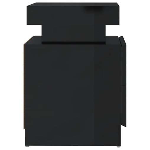 NNEVL Bedside Cabinet High Gloss Black 45x35x52 cm Chipboard