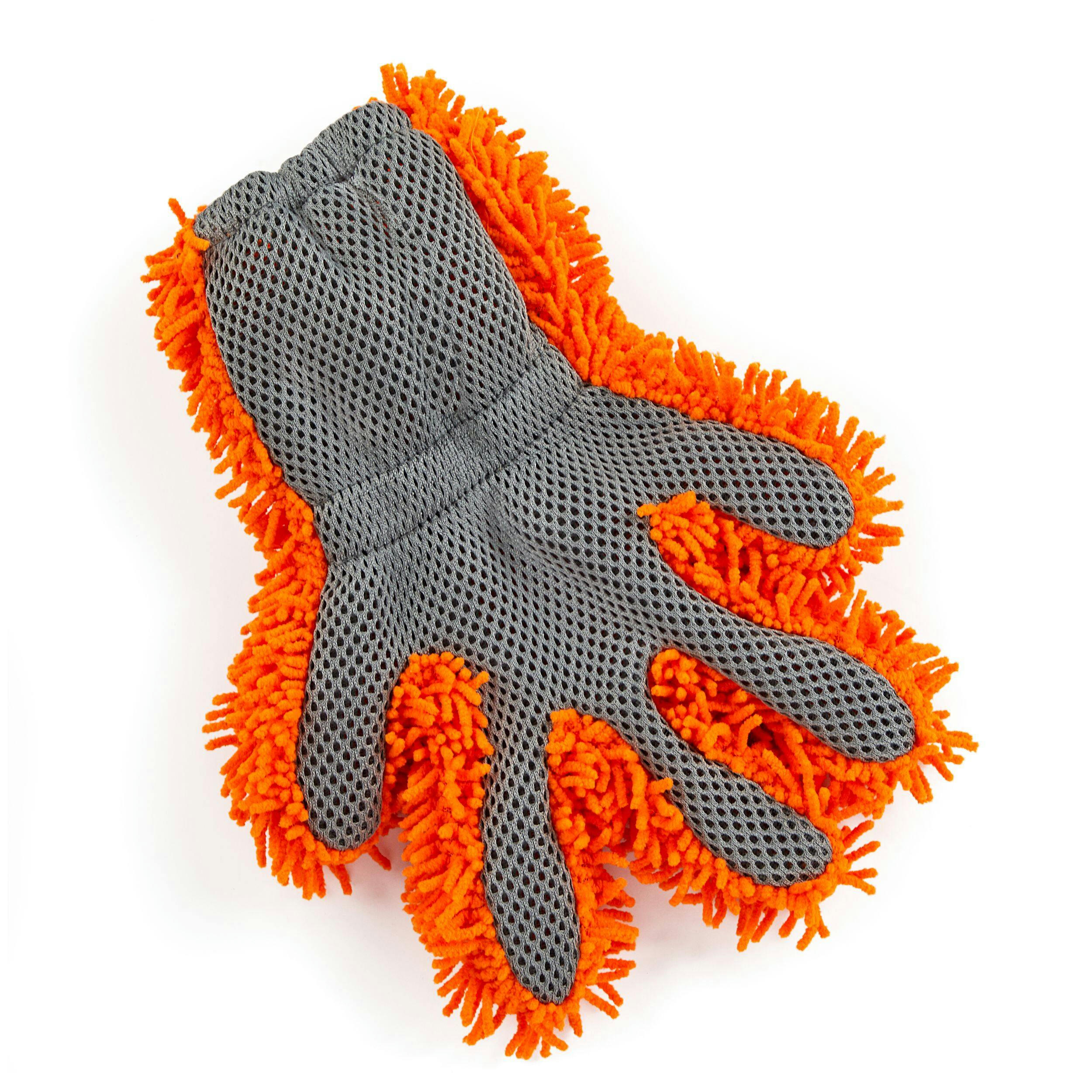 SIMONIZ Microfibre Dusting Glove, Orange/Grey, 1-pc