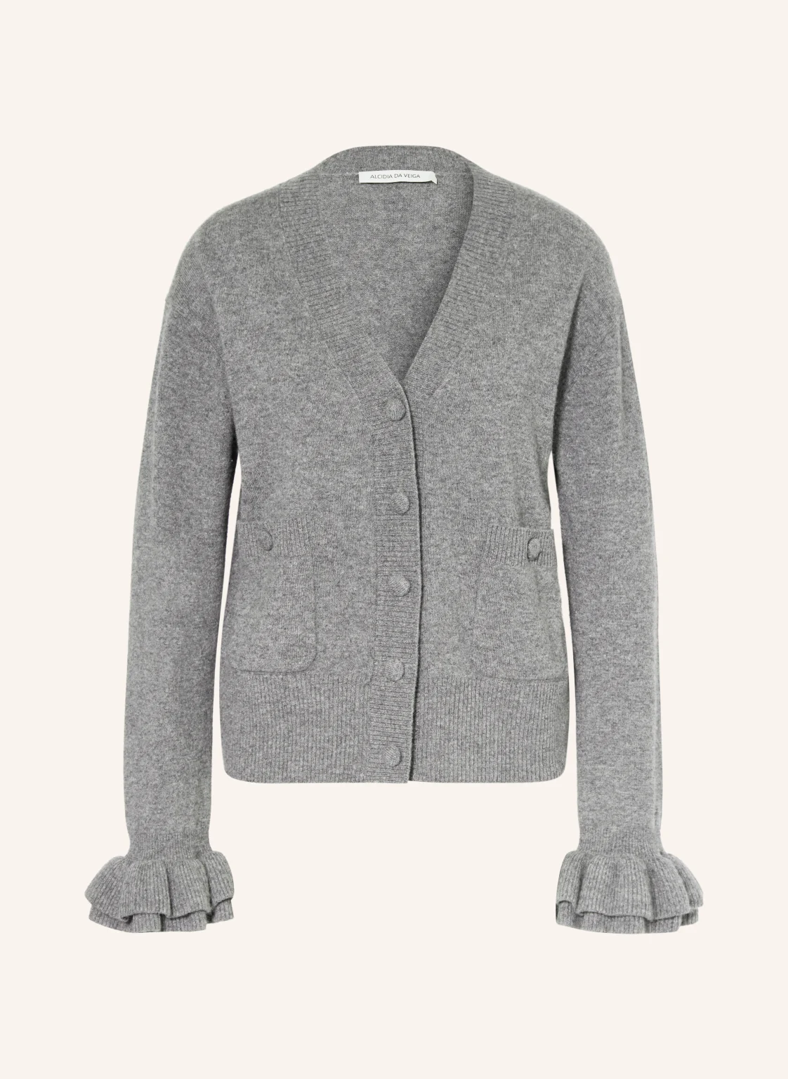 Alcidia da Veiga Strickjacke aus Cashmere mit Volants
