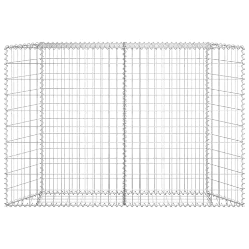 NNEVL Trapezium Gabion Raised Bed Galvanised Steel 150x20x100 cm