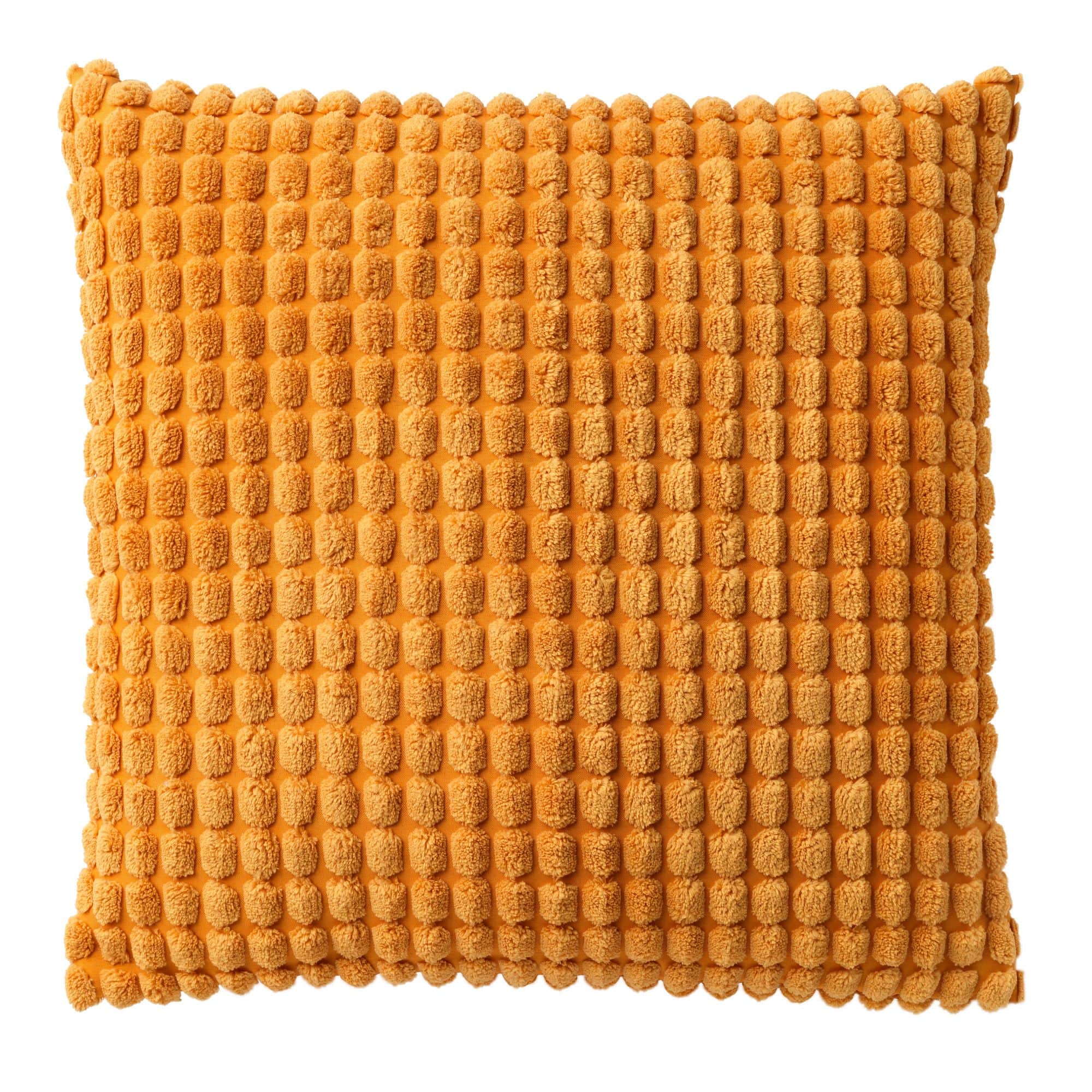 ROME - kussenhoes 45x45 cm - effen kleur - 3D-structuur - Golden Glow - geel