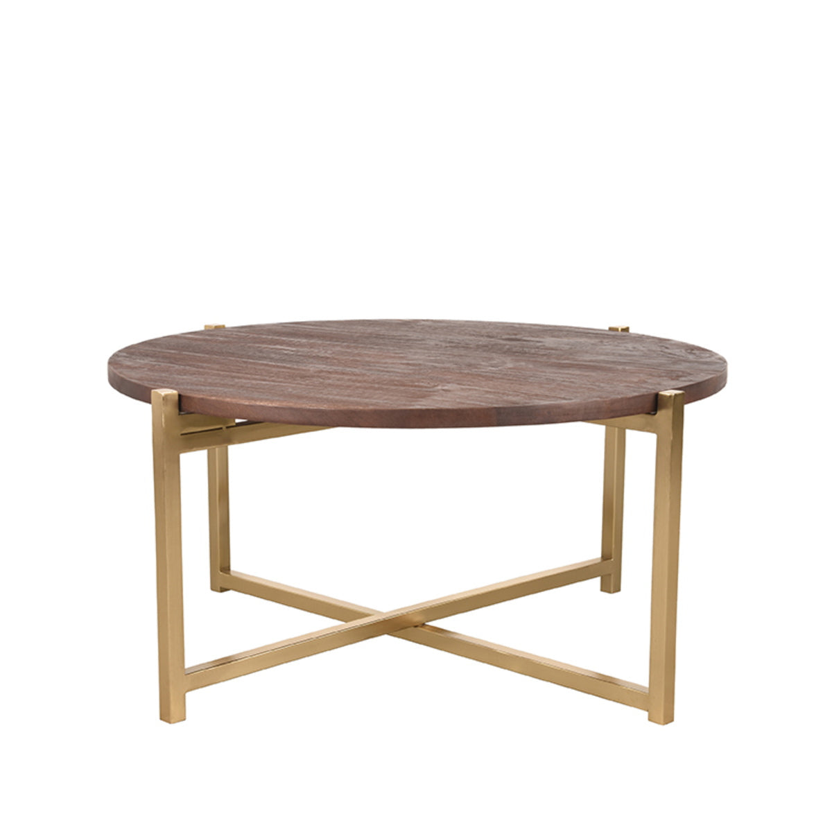 LABEL51 Salontafel Dox - Bruin/Goud - 70x70x35cm