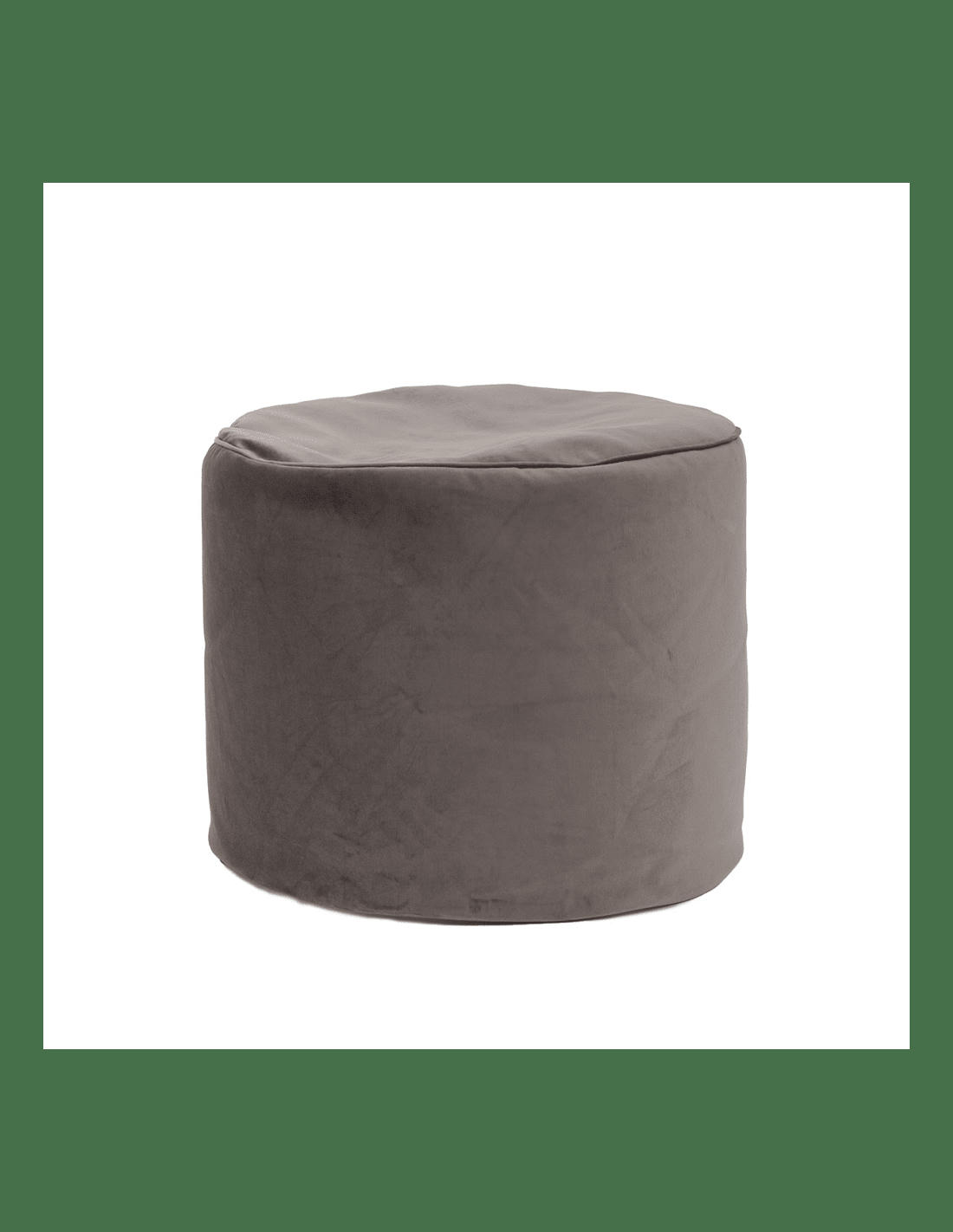 JUMBO VELVET - Pouf rond d'intérieur en velours onyx