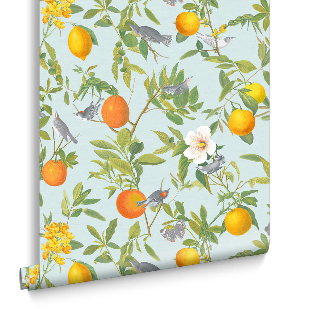 - papier peint amalfi multicolore fond bleu 1005x52cm