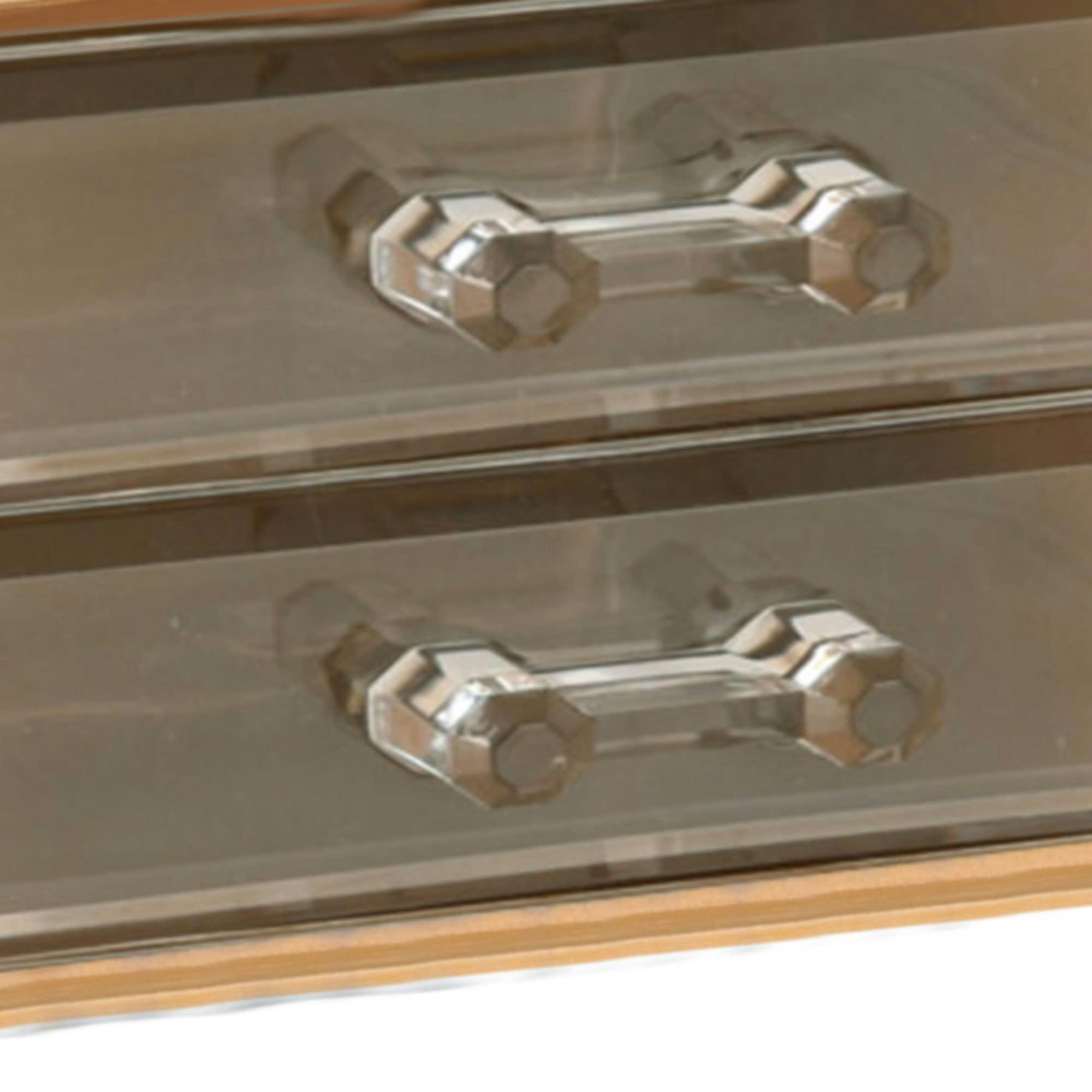 - Rangement maquillage bambou 2 tiroirs acrylique