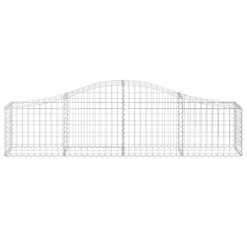 NNEVL Arched Gabion Baskets 4 pcs 200x30x40/60 cm Galvanised Iron