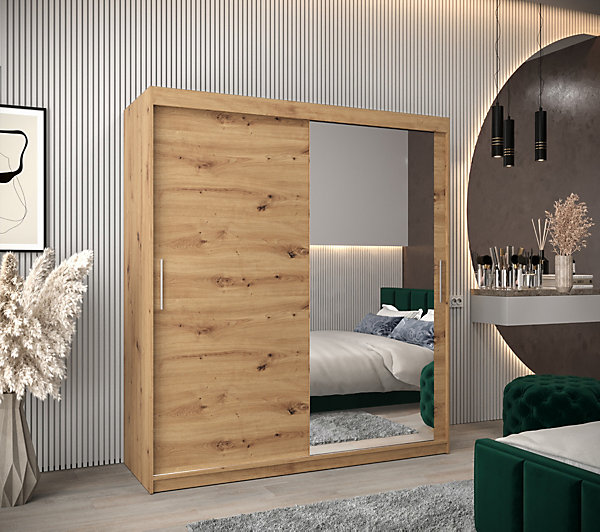 Armoire Tokyo 2 à portes coulissantes H. 200 x L. 180 x P. 62, 2 portes