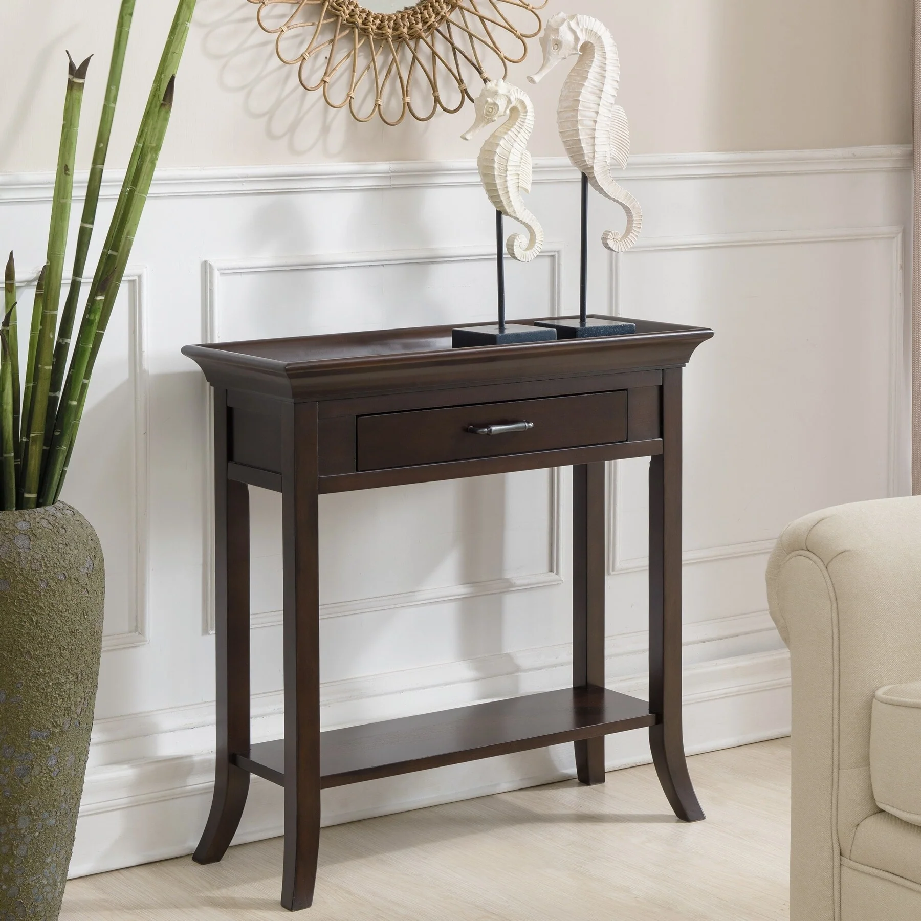 Leick Home Traditional Tray Edge Console Hall Stand