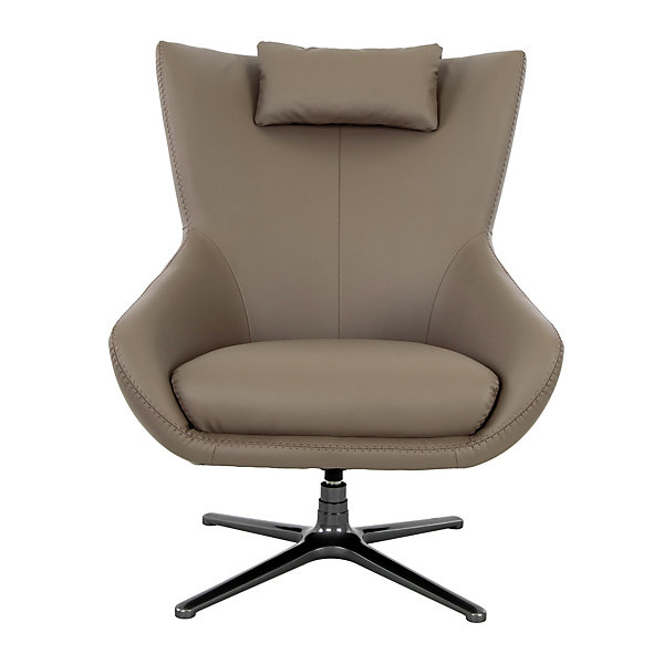 Fauteuil Pivotant en Similicuir Rose au Design Moderne et Confortable