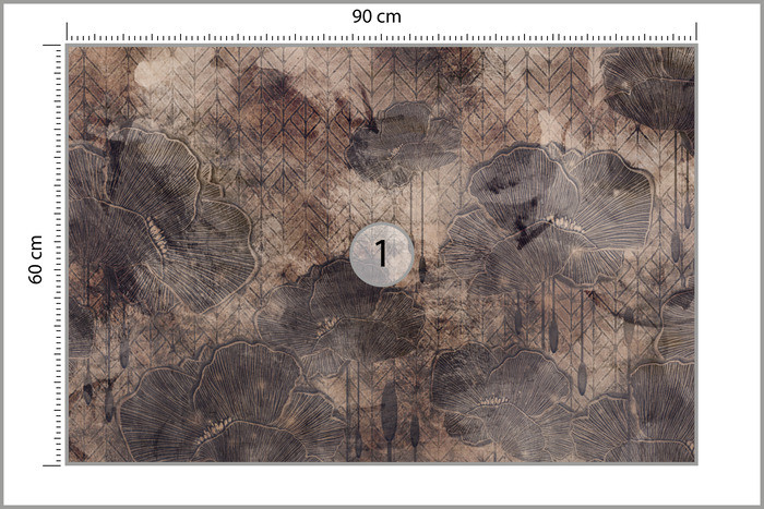 Fototapeta Maki W Stylu Vintage 90x60cm