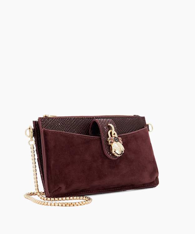 Kerrie Burgundy - Slim Purse With Removable Card Holder