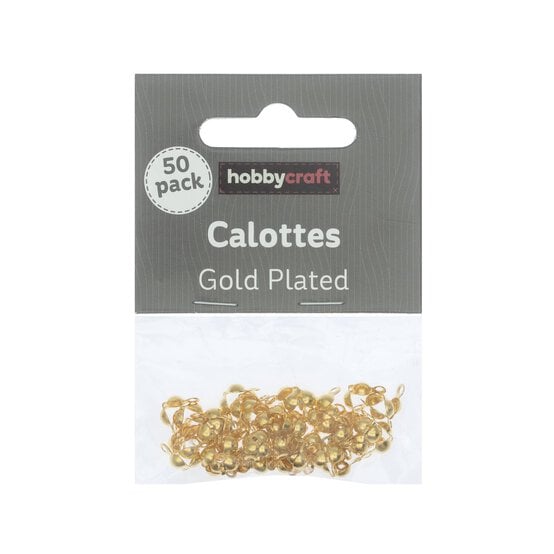 Gold Plated Midi Calottes 3mm 50 Pack