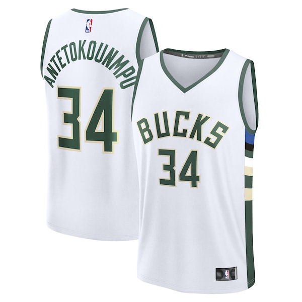 Giannis Antetokounmpo Milwaukee Bucks  Fast Break Replica Player Jersey - Association Edition - White