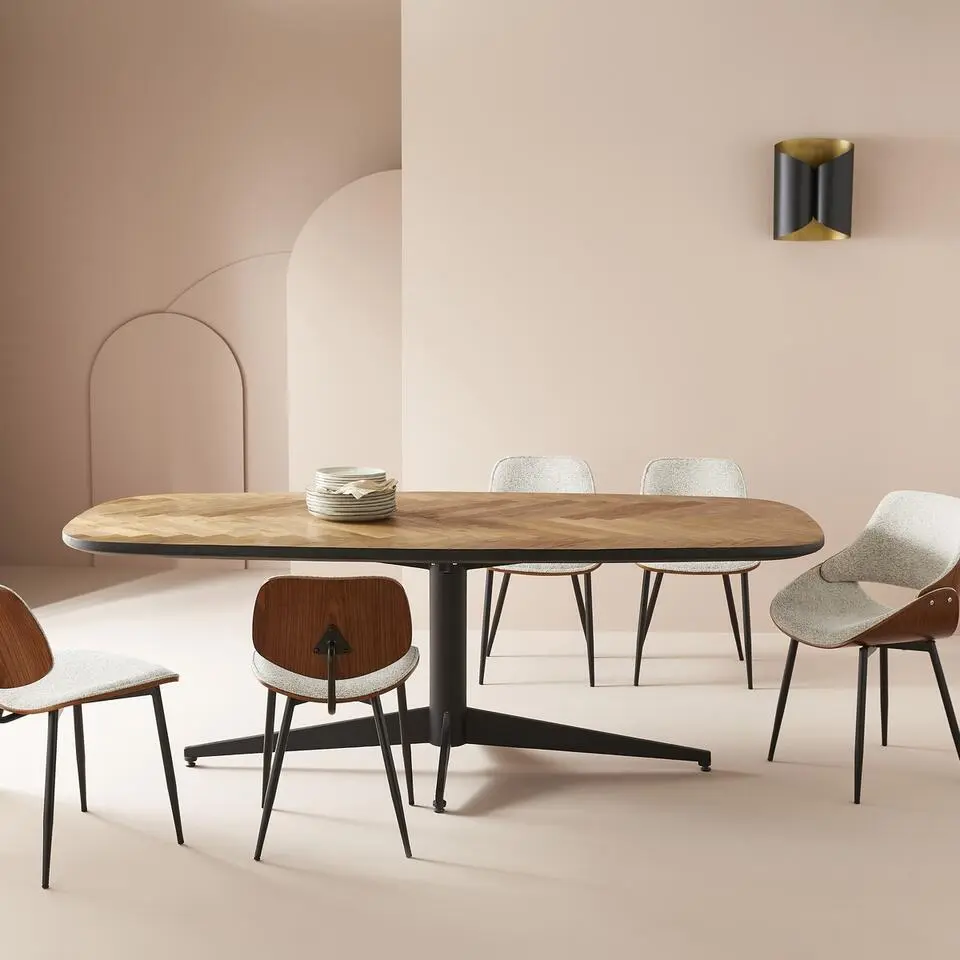 Signature - BERNARD Eettafel - Hout - 100x220x76 cm