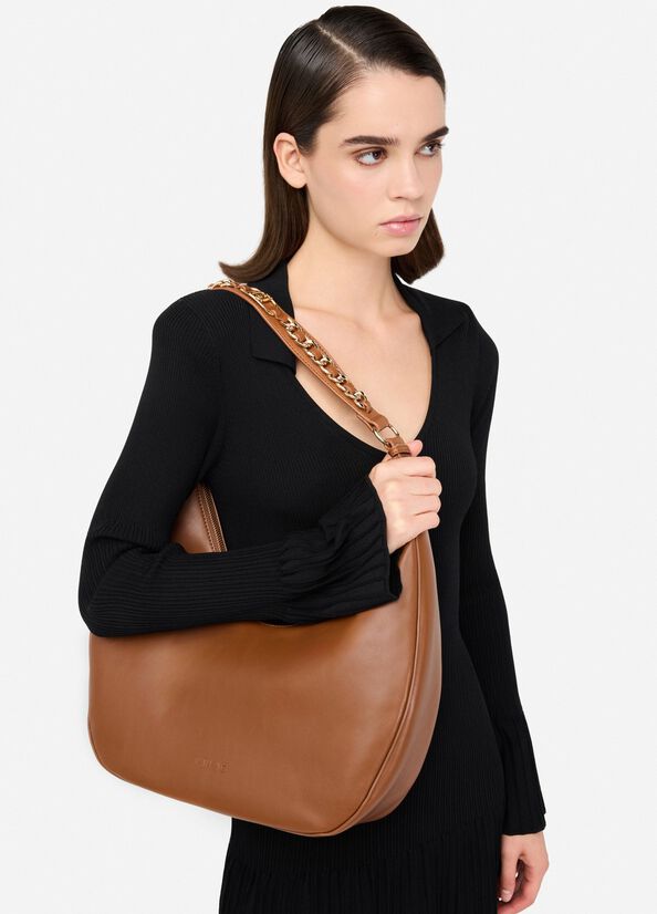 Borsa hobo grande con catena