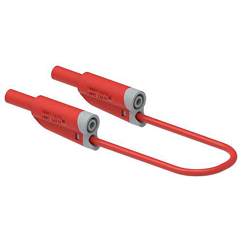 Electro PJP 2712-IEC-CD1-50R Cordon de mesure banane mâle 50 cm rouge, 20 A, CAT III 1000 V