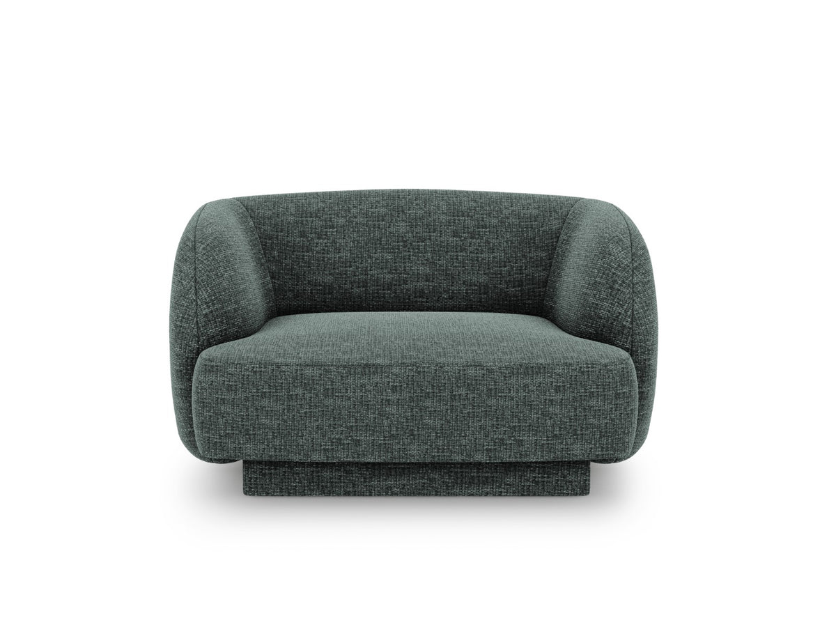 Micadoni Fauteuil Miley chenille, olie - 90x103x70cm