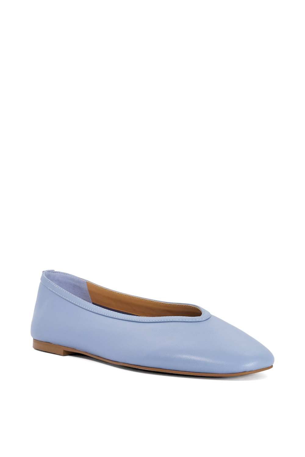 Dune London Hetta' Leather Ballet Pumps